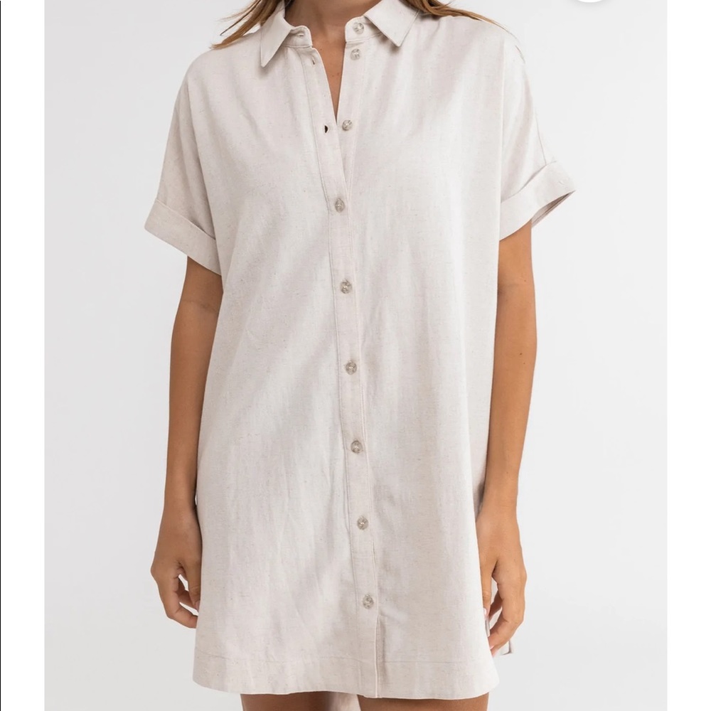 Rhythm classic short dress in Oak